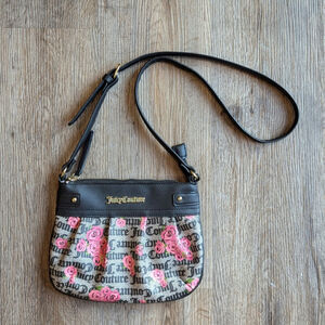 Juicy Couture Pink Blooms Status Crossbody Purse Bag - Like New!